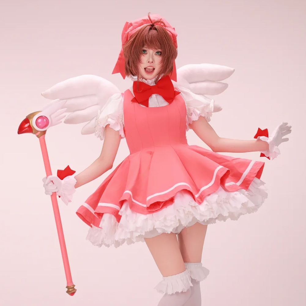 Anime Cosplay Easy - Kinomoto Sakura Cosplay Pink Lolita Dress