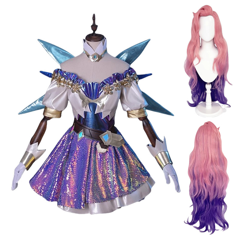 Anime Cosplay Wigs - LOL the Starry-Eyed Songstress Seraphine Cosplay