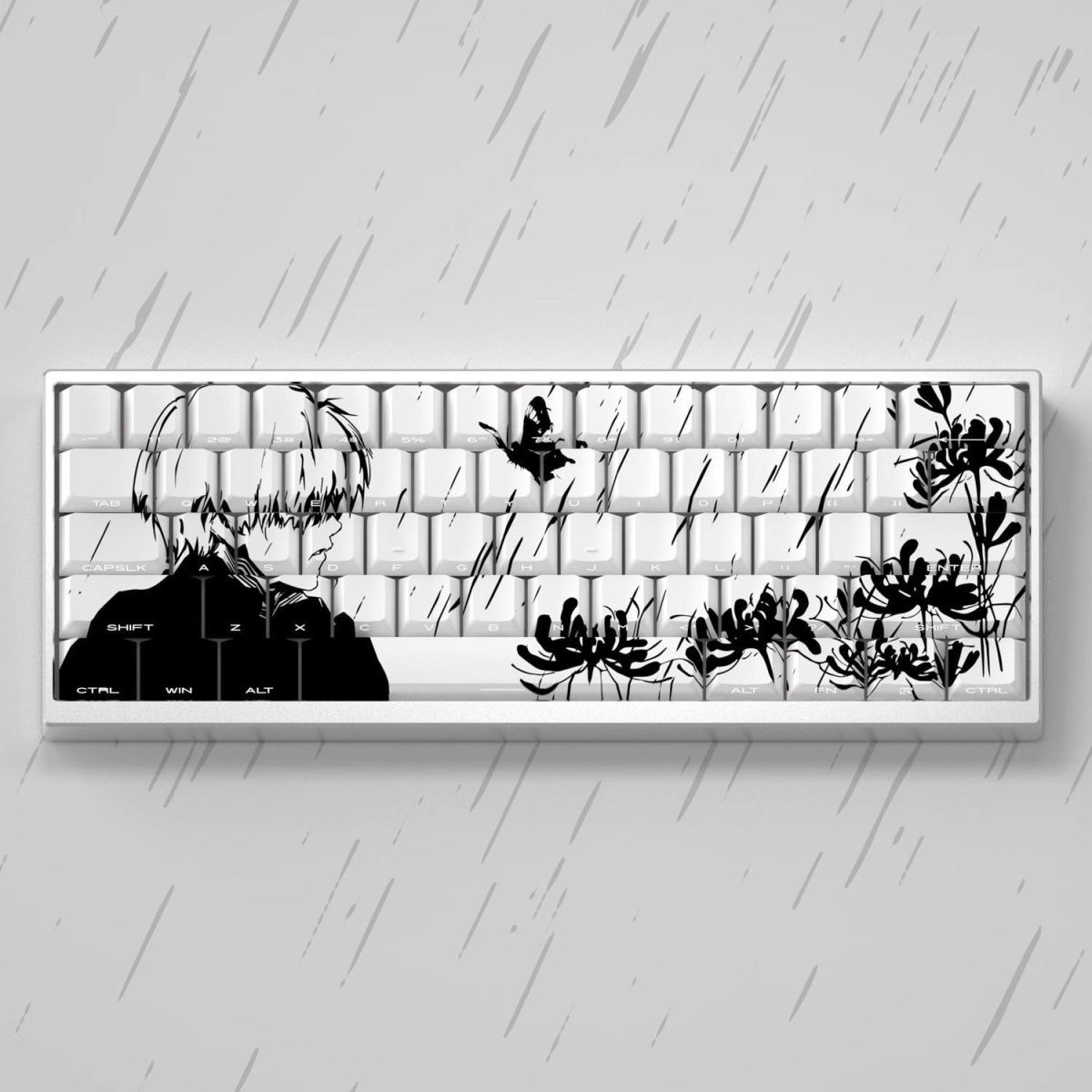 Tokyo Ghoul Mask - 130 Key Kaneki Ken Theme Keycaps
