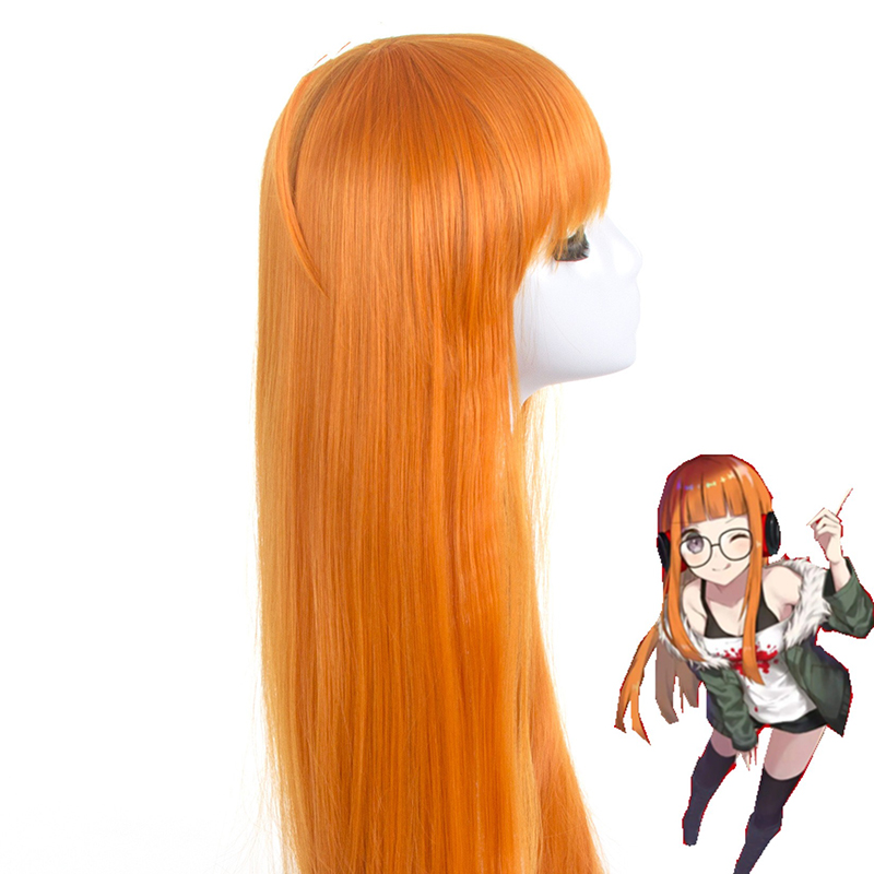 Orange Long Straight Human Hai - Anime Cosplay Easy review and price