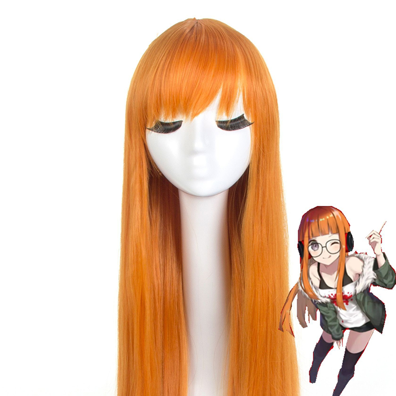 Orange Long Straight Human Hai - Anime Cosplay Easy review and price