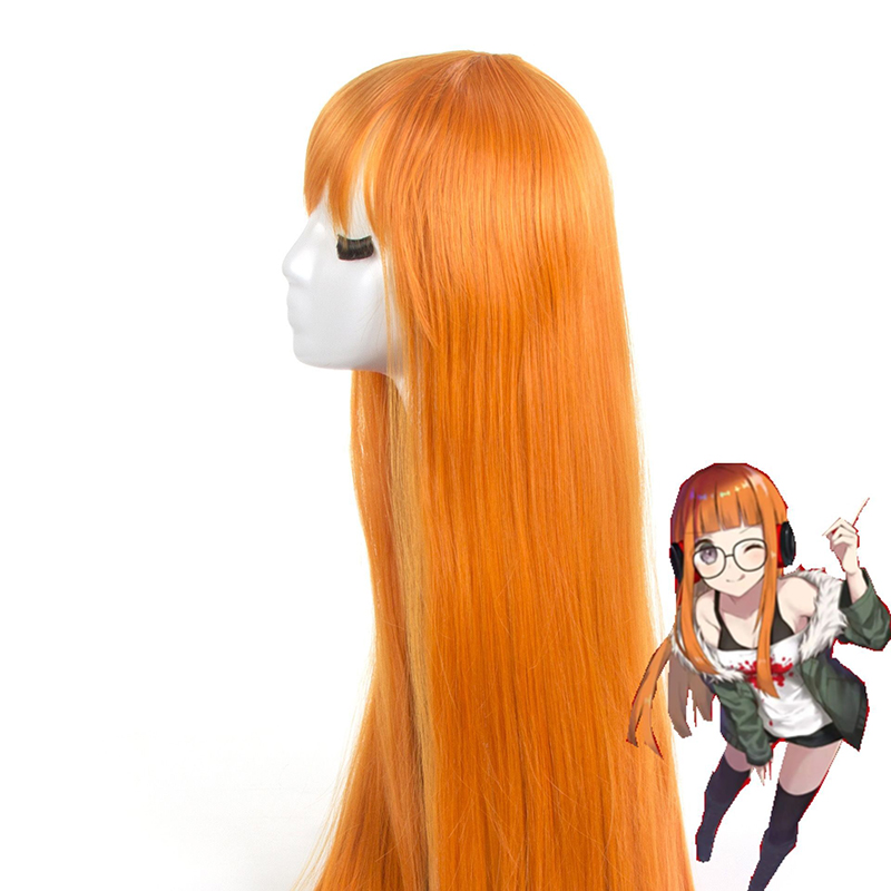 Orange Long Straight Human Hai - Anime Cosplay Easy review and price
