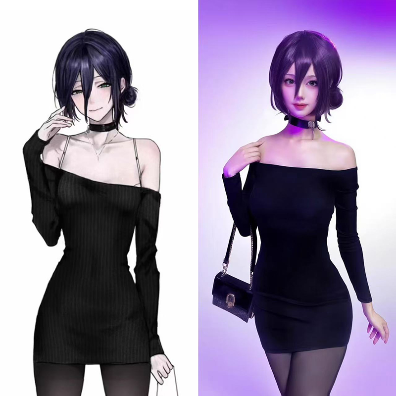 Anime Chainsaw Man Reze Cospla - Anime Cosplay Black Girl review and price