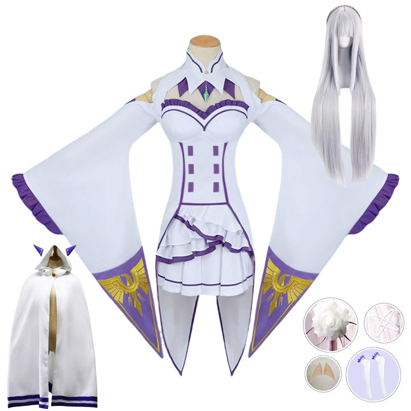 Emilia Cosplay Re Life in a di - Anime Cosplay Re Zero review and price