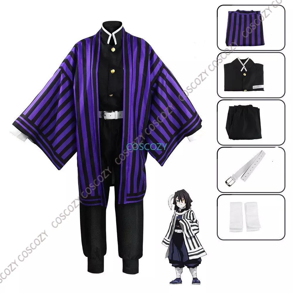 Purple/Black Iguro Obanai Cosp - Demon Slayer Haori review and price
