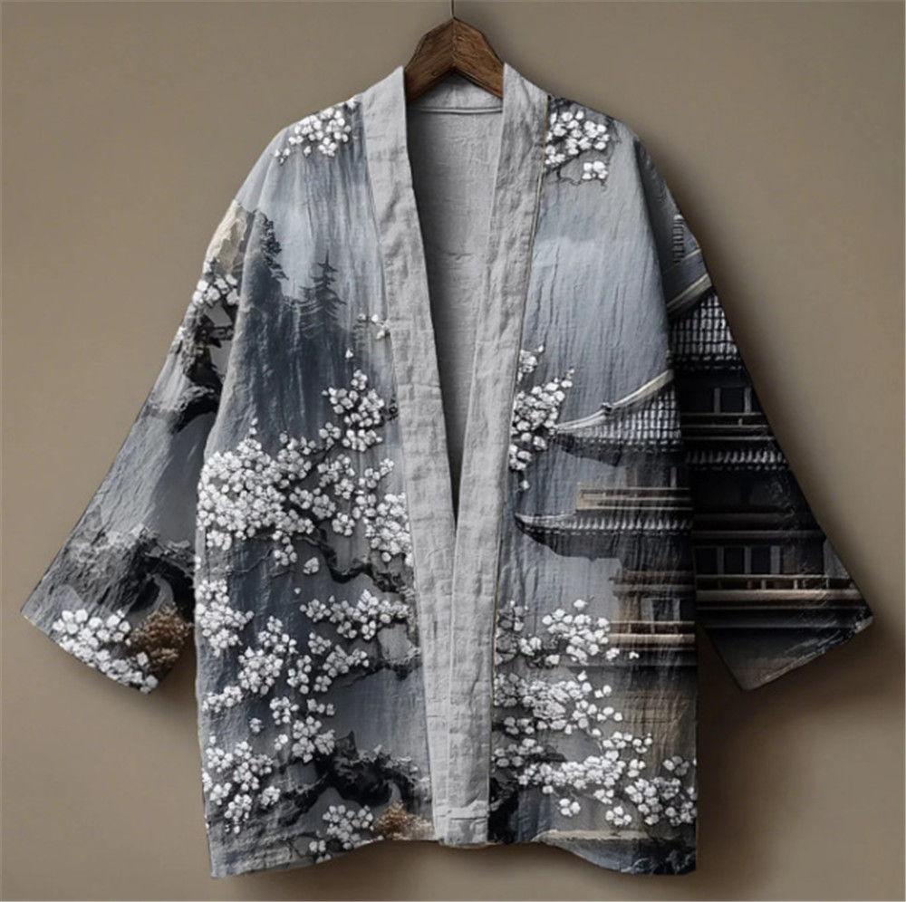Japanese Crane Print Kimono fo - Demon Slayer Haori review and price