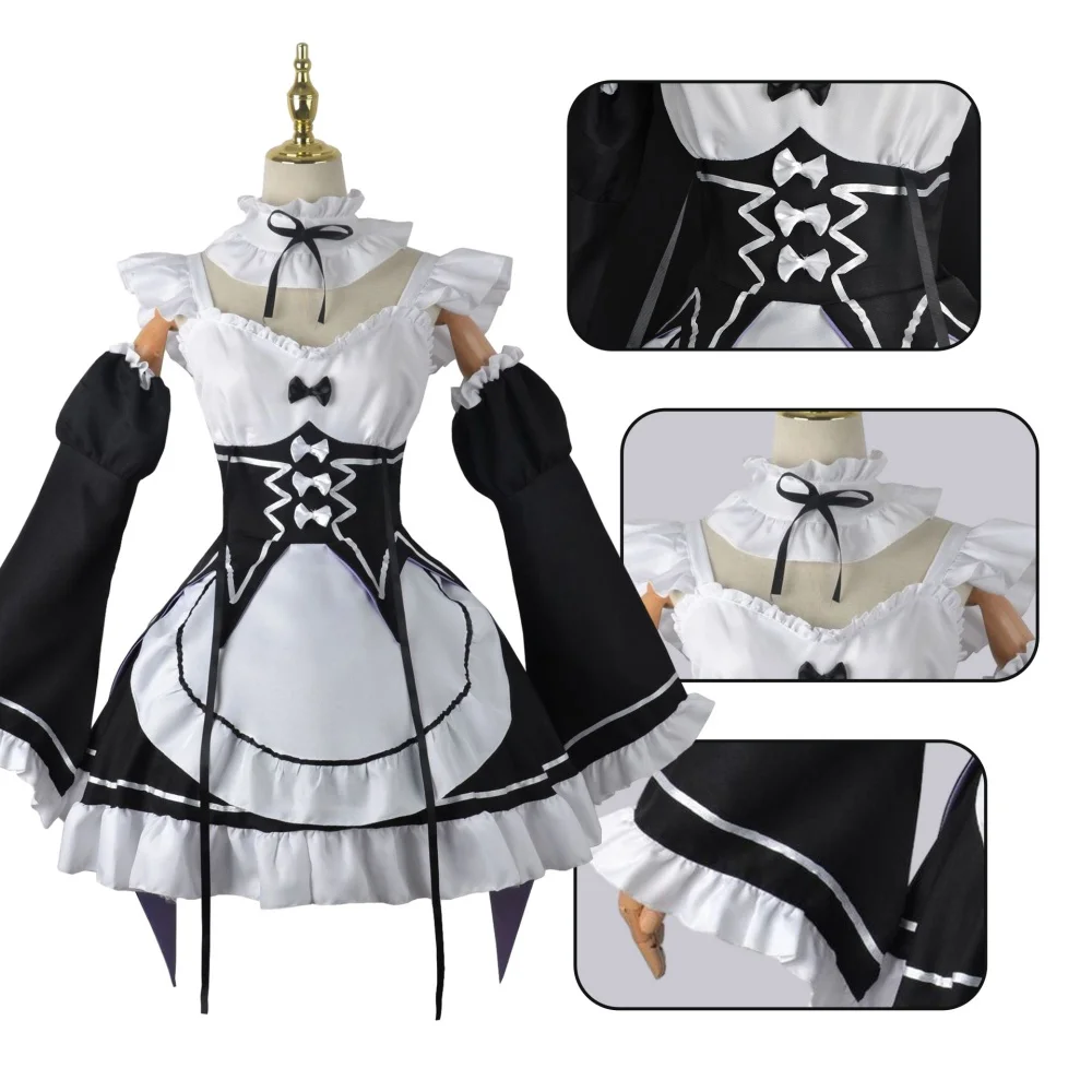 Anime Ram Rem Maid Cosplay Re  - Anime Cosplay Re Zero review and price
